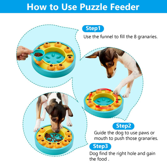 Dog Puzzle Food Feeder Slow Feeding Bowl