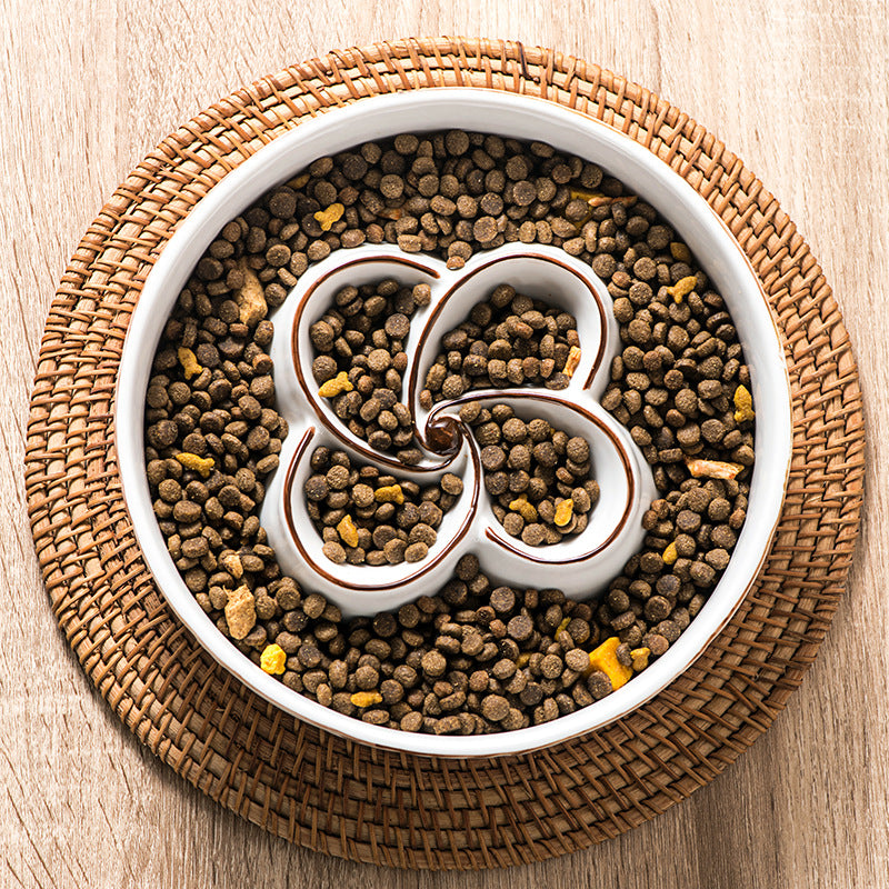 Ceramic Slow Feeder Dog